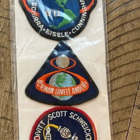 Kennedy Spaceport 🚀 🌎 USA 🇺🇸 Apollo Mission Patches NASA Made in USA 🇺🇸 RARE 80s